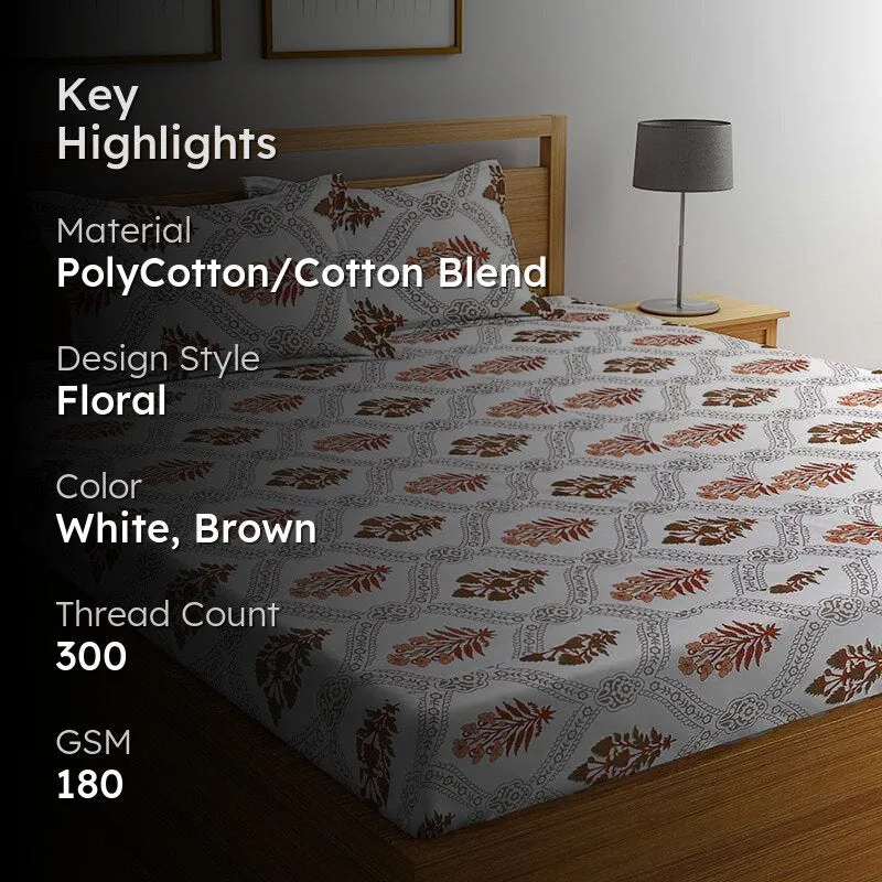 Floral March bedsheet Bedsheet - 180 GSM media 2