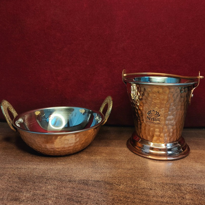 Searon Stainless Steel Kadai with Balti - Two Piece Set media 5