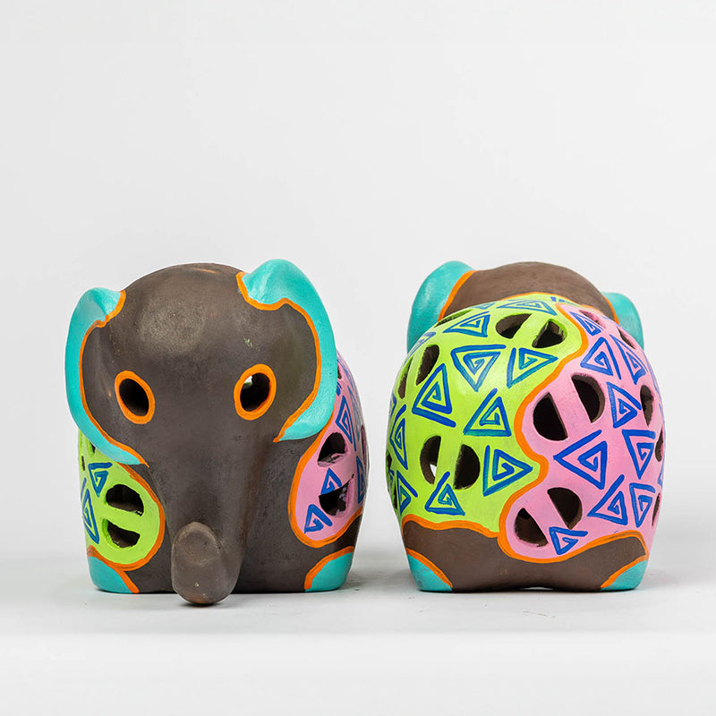 Emberphant Terracotta Tea Light Holder - Yellow media 5