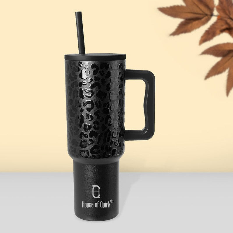 Savanna Splash Stainless Steel Tumbler (1200 ML) - Black