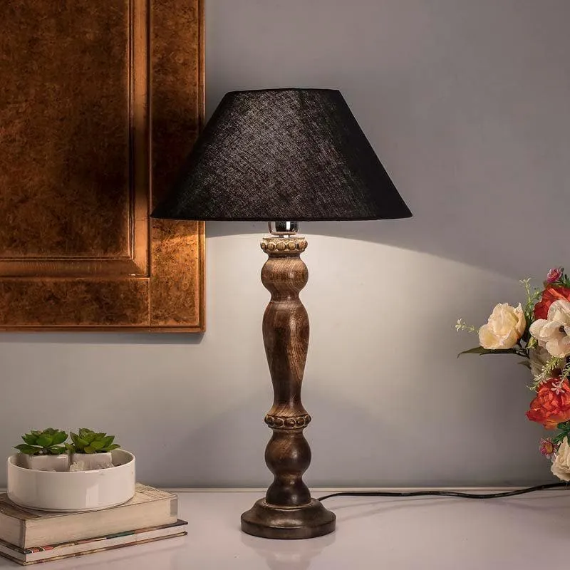 Radical Artistry Fabric Table Lamp - Black,Brown media 1