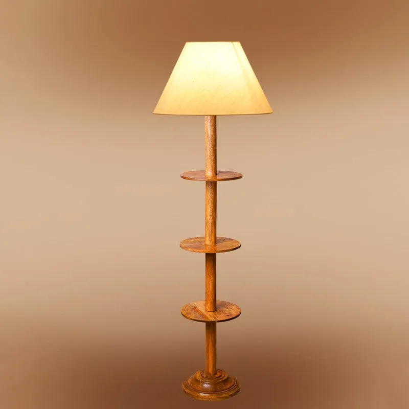 EclipseNova Light Wooden Floor Lamp - White media 6