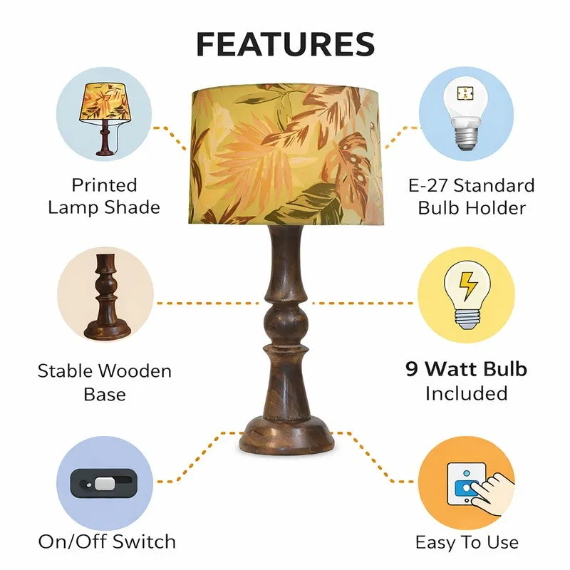 LeafBloom Wooden Table Lamp media 4