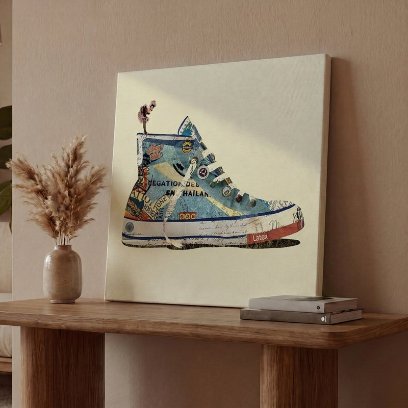 Shoe Run Canvas Wall Painting