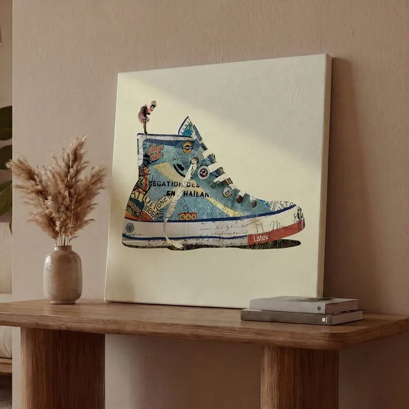 Shoe Run Canvas Wall Painting media 1
