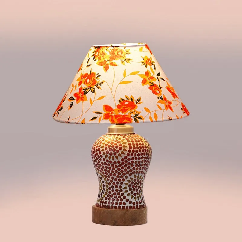 Aranya Fleur Cone Wooden Table Lamp - Multicolor media 6