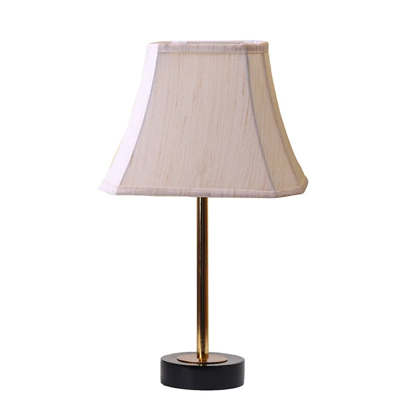 Ceylon Rodin Wooden Table Lamp - OffWhite,Gold,Black media 4