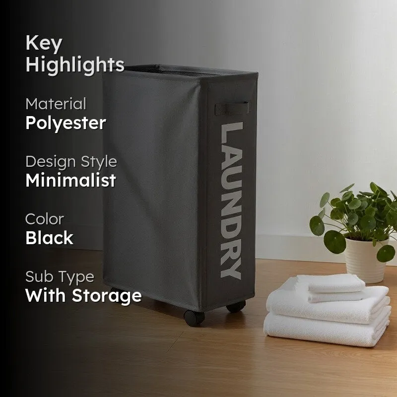 Rioware Easy Move Laundry Basket - Black media 2