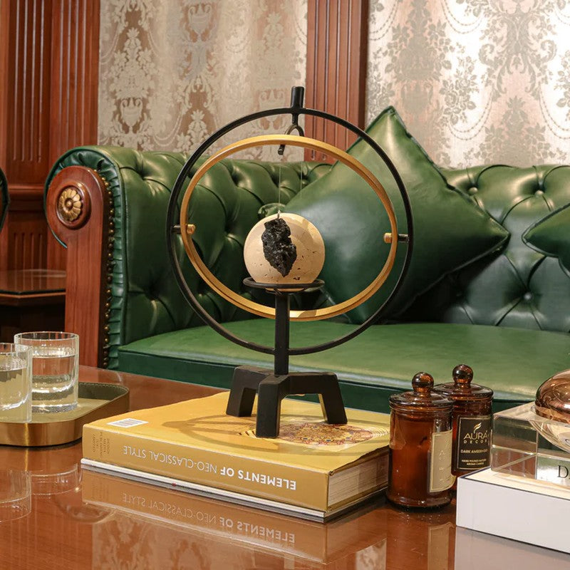 Gyroluxe Orbit Metal & Marble Showpiece