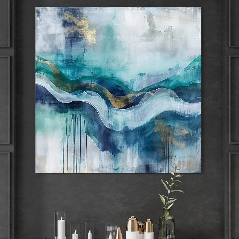 Calm Currents Abstract Wall Painting media 1