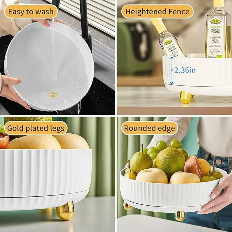 Bits & Bliss Revolving Desk Organizer - White media 6