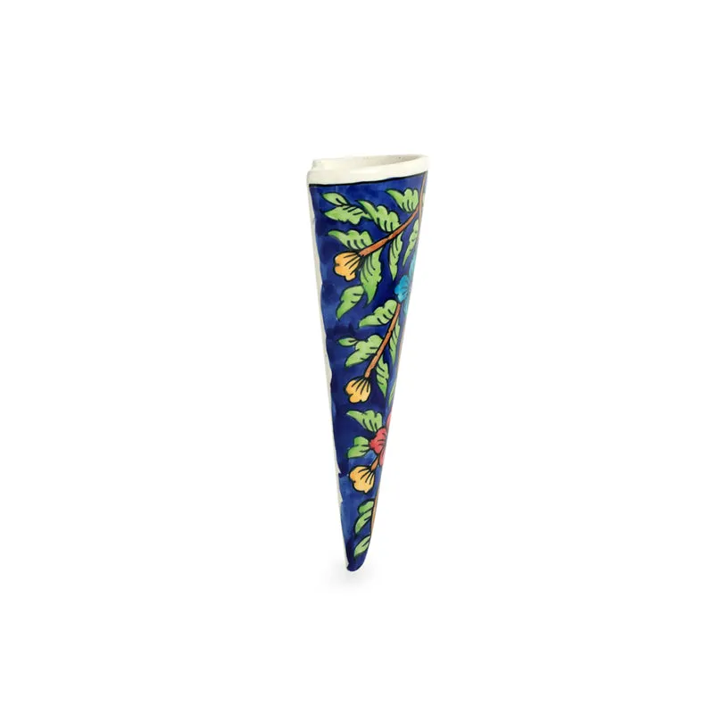 Flora Cone Handpainted Wall Planter - Set Of Two media 5