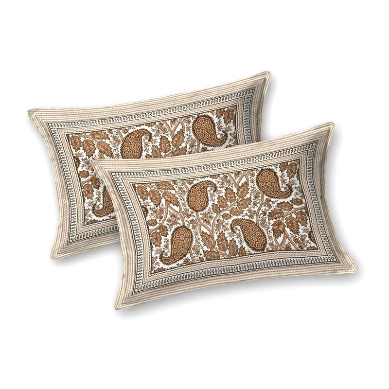 Shapea Cotton Bedsheet (Brown) - 240 TC media 4
