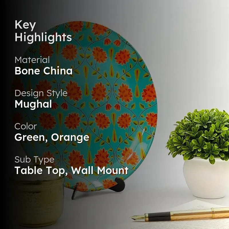 Day Bloom Decorative Plate - Green media 2