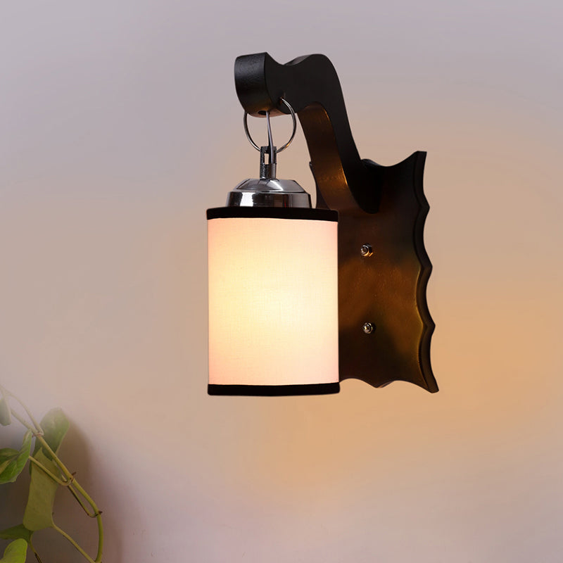 Delphi Edge Wooden Wall Lamp - White