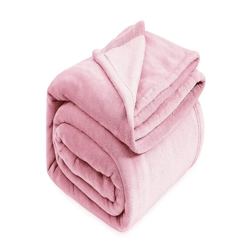 Soft Elite Blanket(Pink) - 220 GSM media 4