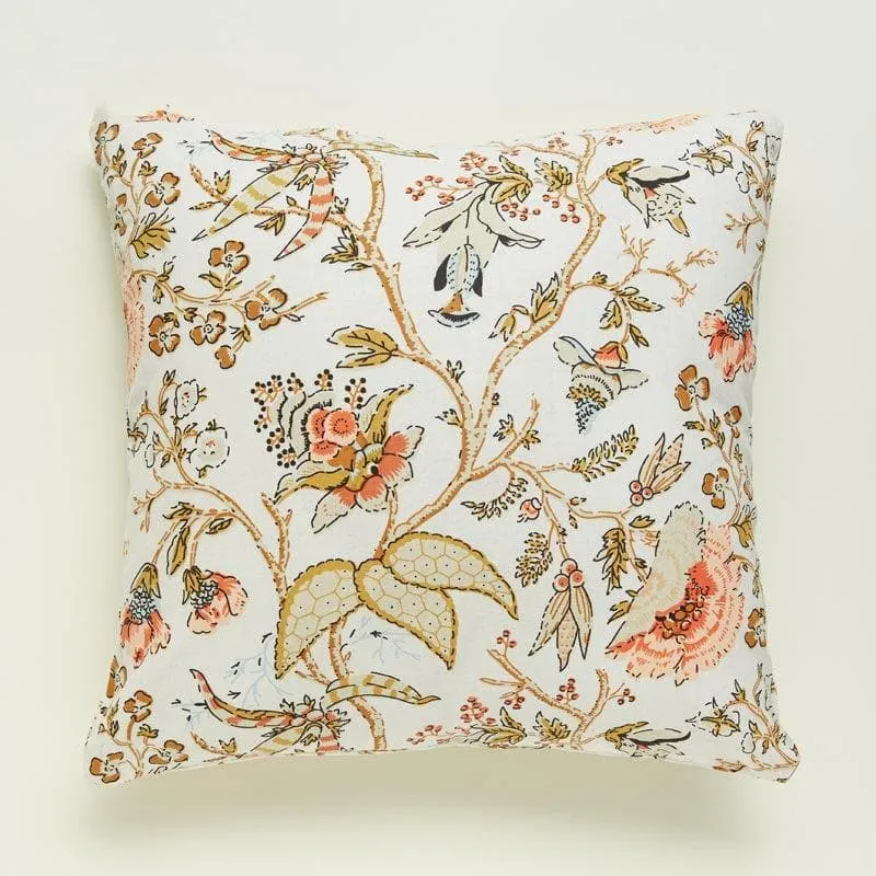 Lushlie Blooms Cotton Cushion Cover (Beige) - Set Of Two media 3