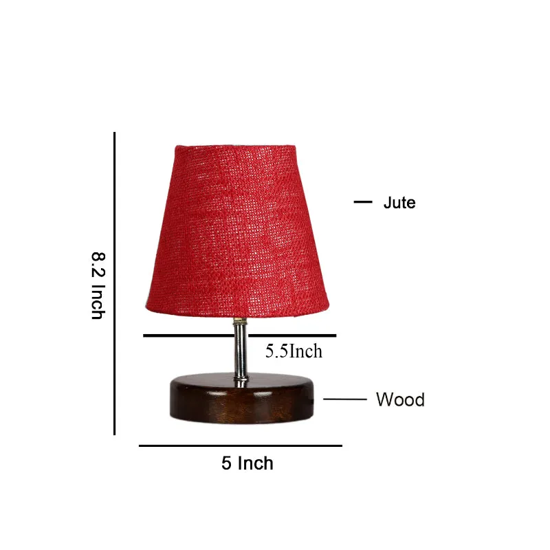 Mita Jute Table Lamp - Maroon,Brown media 5