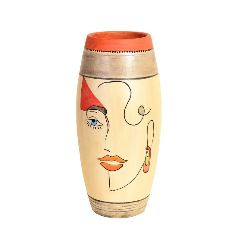 Painted Muse II Terracotta Vase media 4