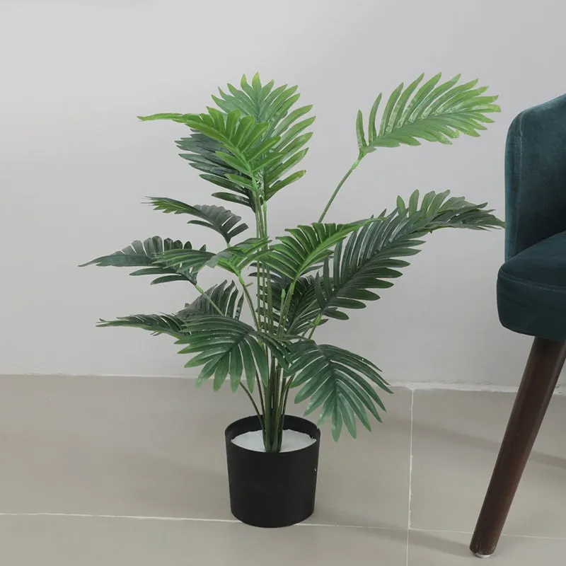 Greenora Artificial Palm Plant With Black Fiber Pot - 1.8 Feet media 3