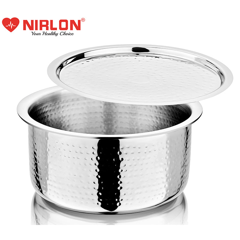 Nirlon Stainless Steel Pateela With Lid - 2200 mL/7 Inches media 6