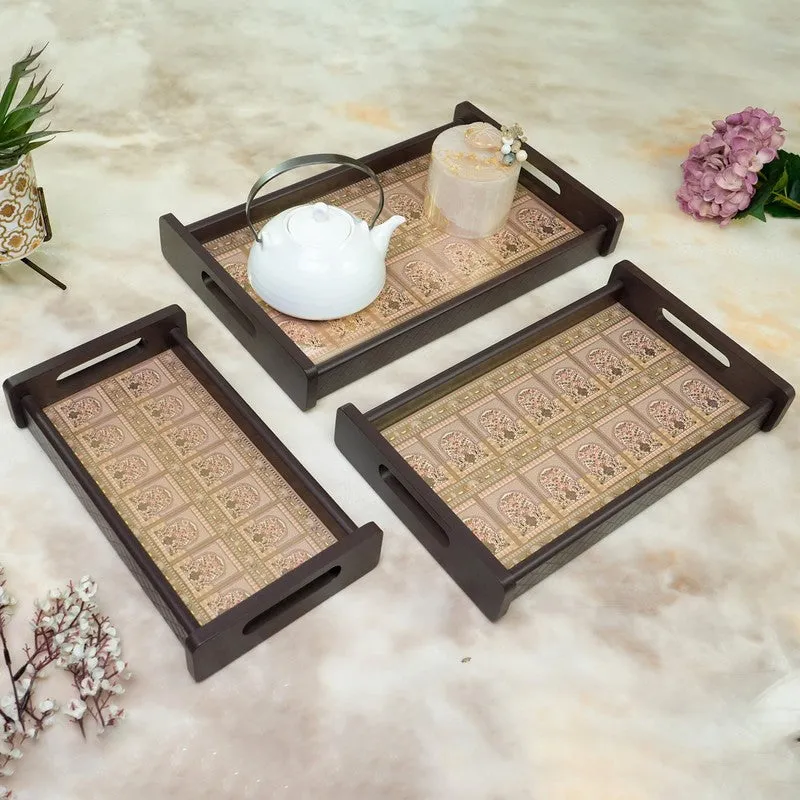 Axura Wooden Serving Tray - Set Of Three media 1