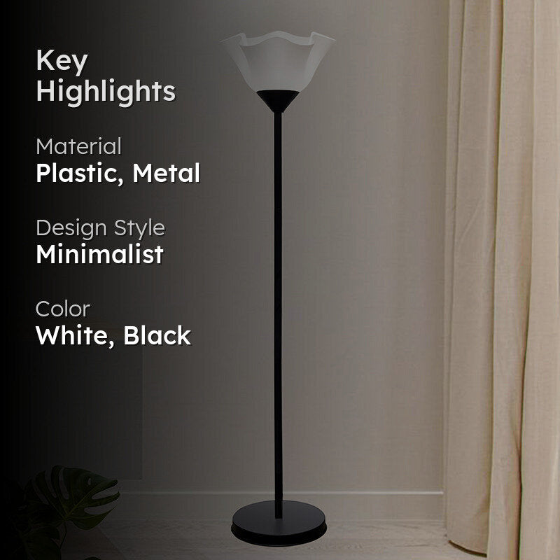 Figera Tulip Metal Floor Lamp - Black and White media 2