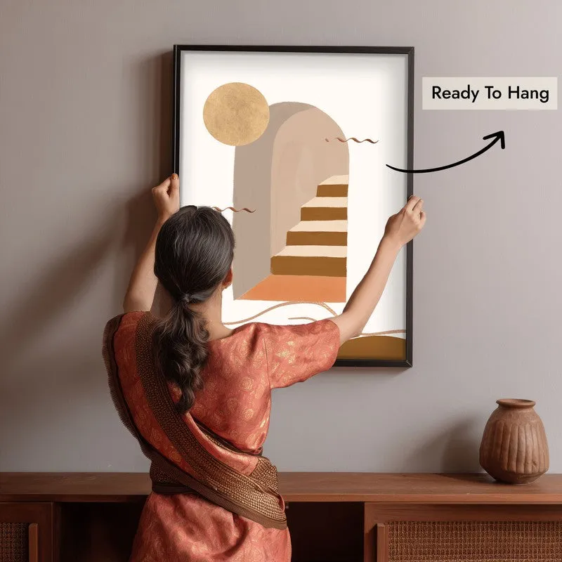 Steps to Serenity Canvas Wall Painting With Black Frame media 6