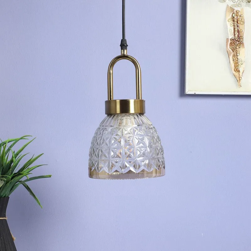 Auralux Textured Pendant Glass Ceiling Lamp media 3