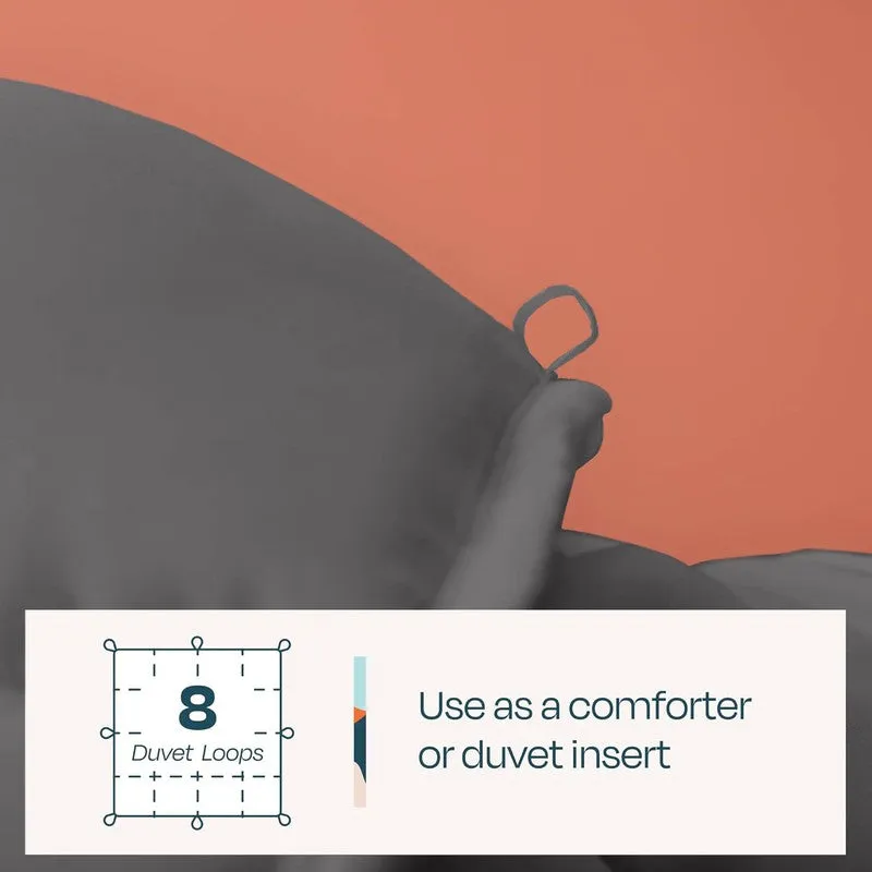 Alverra Solid Comforter (Dark Grey) 300 GSM media 7