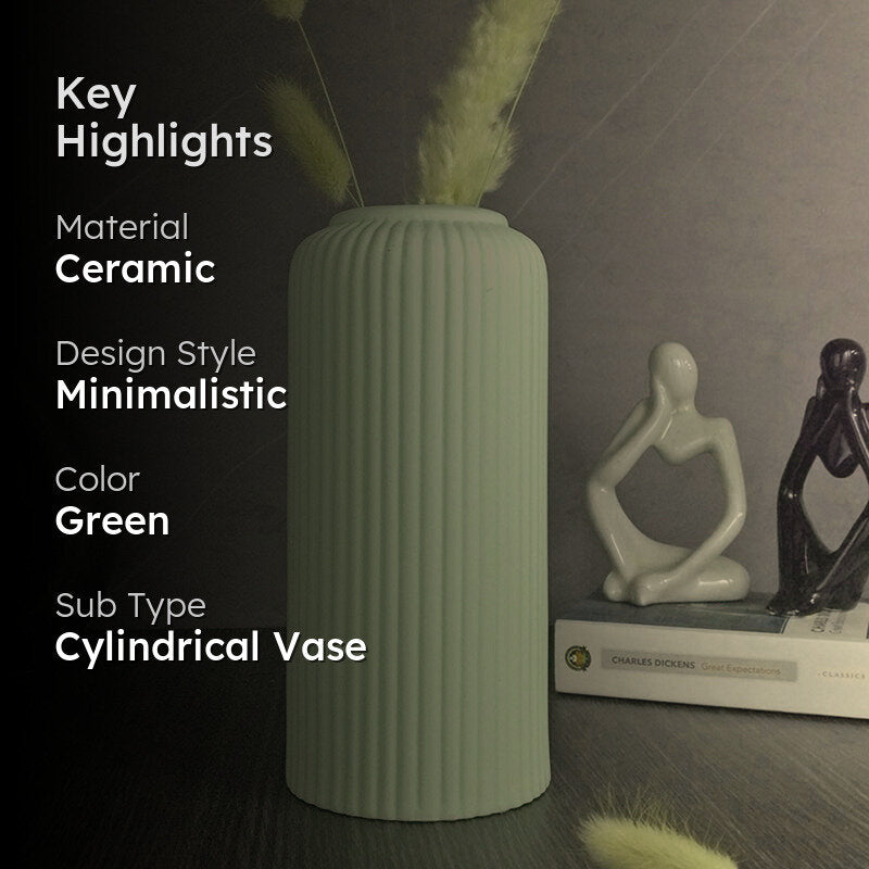 Aura Forma Ceramic Vase - Light Green media 2