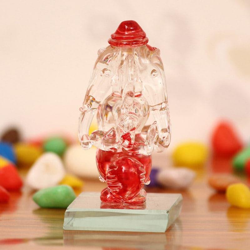 Crystal Ganesha Showpiece - Red media 4