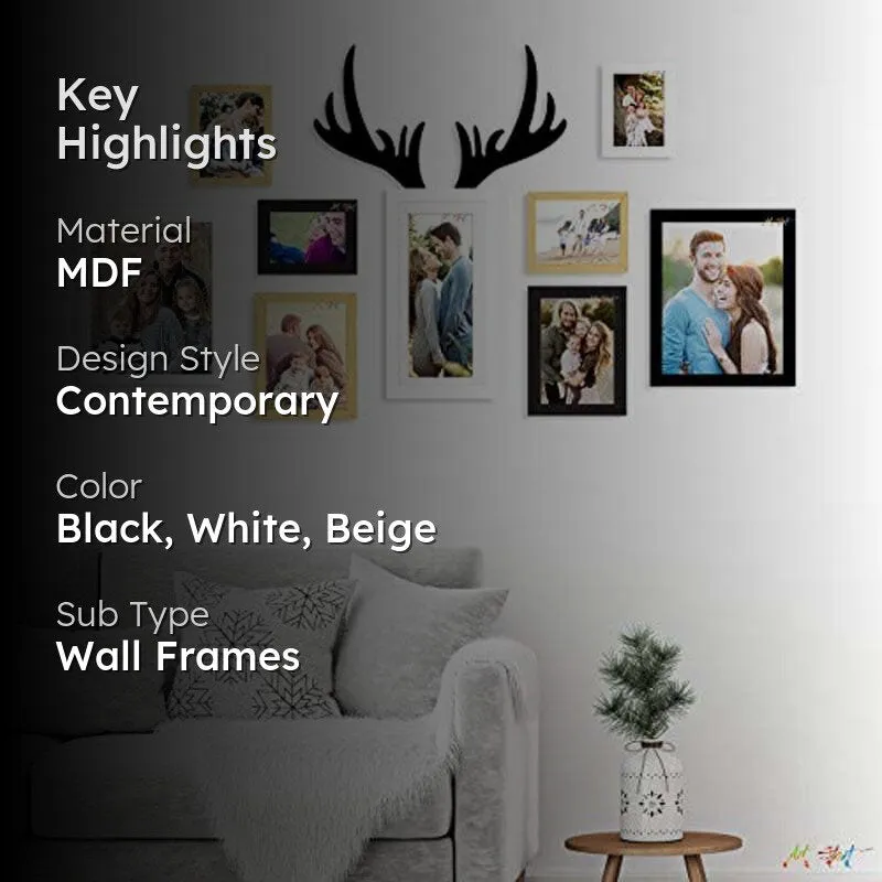 Stag Horn Photo Frame - Set Of Nine media 2
