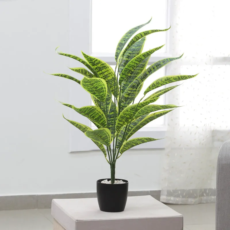 Faux Iceton Snake Plant - 2.2 Feet media 2