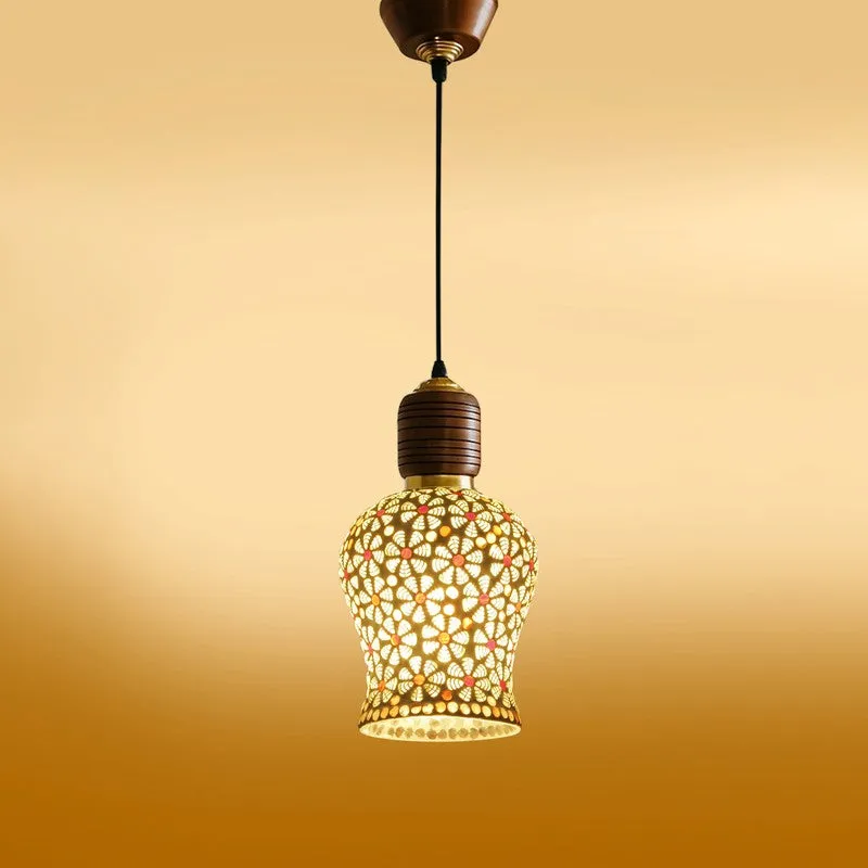 Mosaic Noor Pendant Wooden Ceiling Lamp media 7
