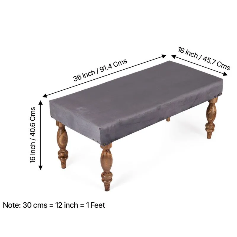 Dunex Sheesham Wooden Bench - Grey media 11