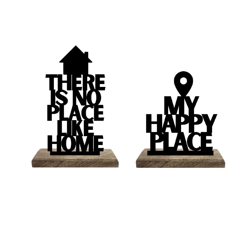Homely Happiness Typography Showpiece - Set Of Two media 5