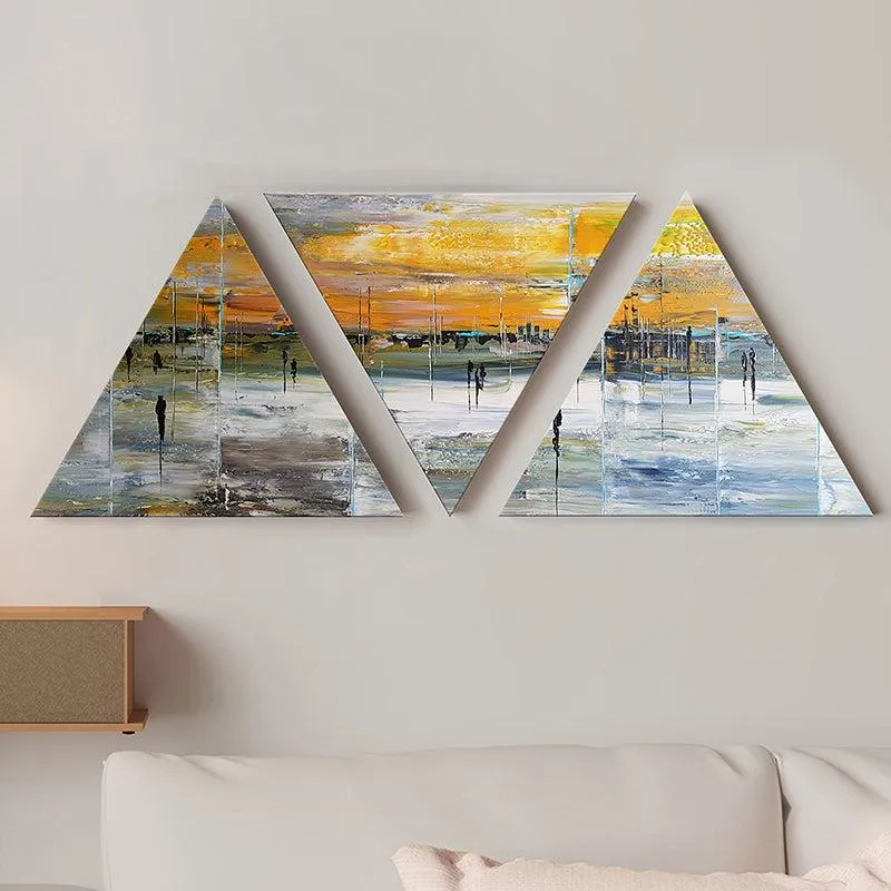Neutral Vista Canvas Wall Art - Set Of Three media 1