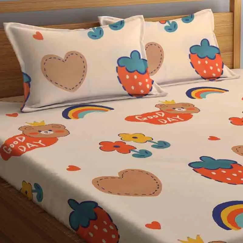 Have A Good Day Bedsheet - 130 GSM media 3