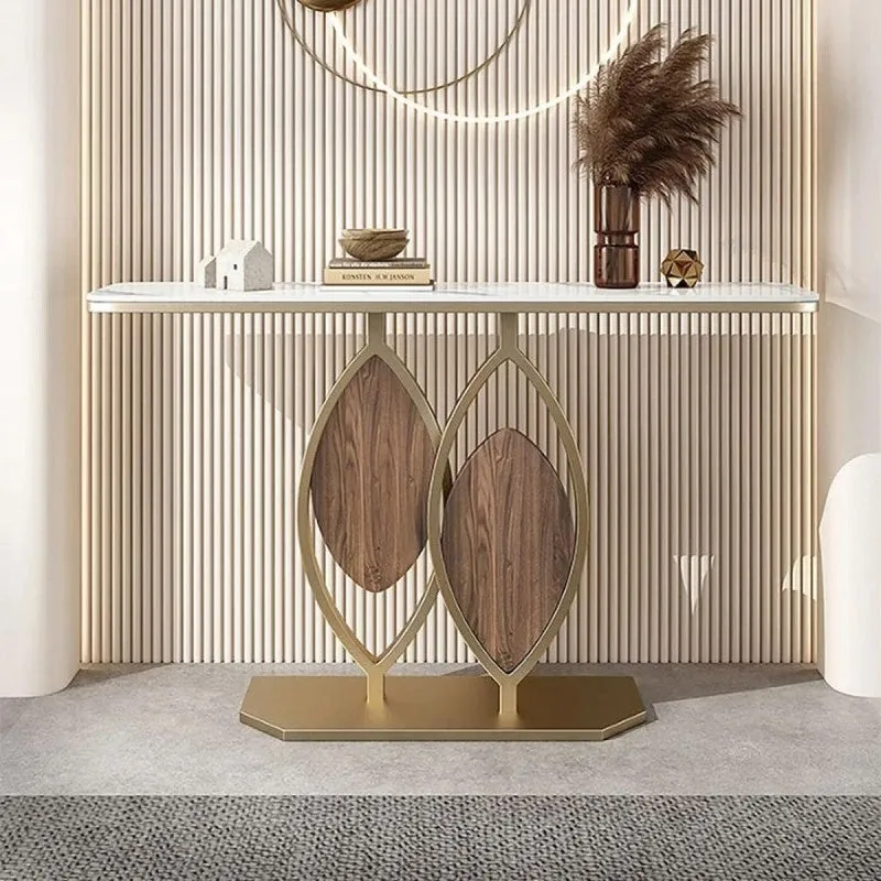 Artistic Metal Console Table with Marble Top - Large media 6