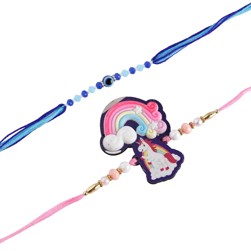 Unicorn I Rakhi with Roli Chawal - Three Piece Set media 5