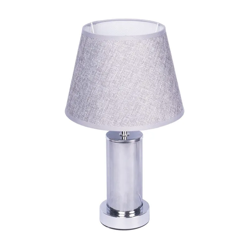 AarviDecor Sterling Classic Fabric Table Lamp - Grey media 4