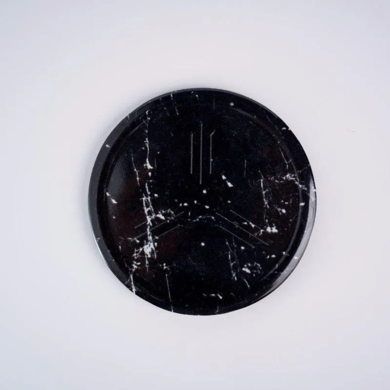 Black Marble Melamine Coaster Set - Eight Piece Set - 5