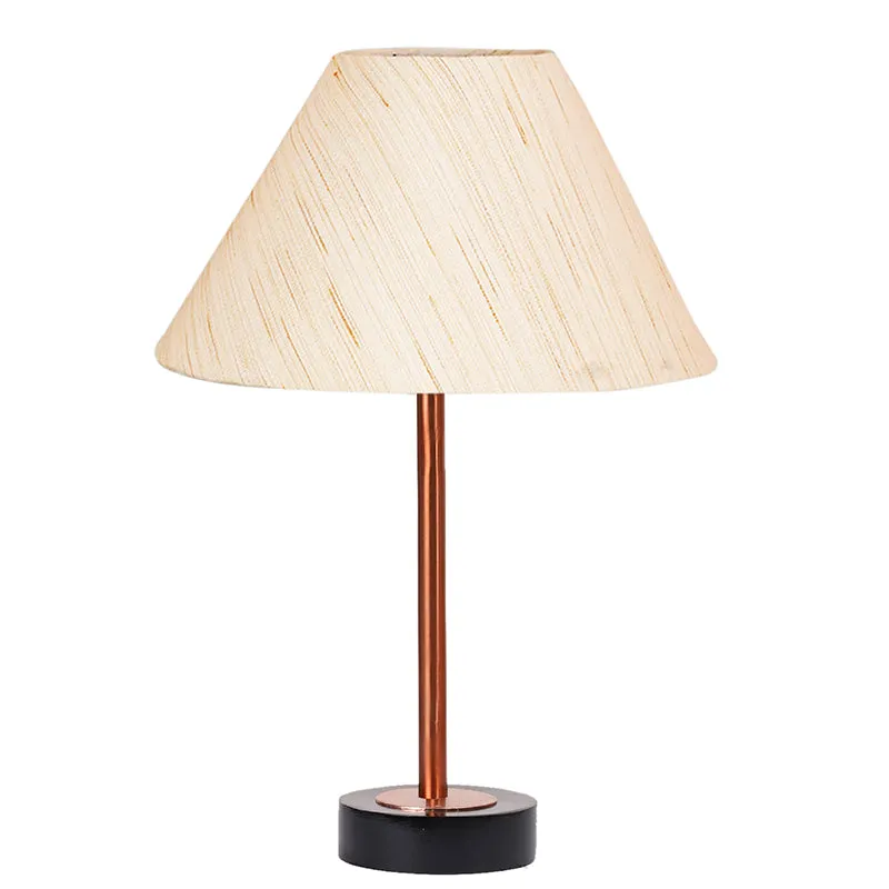 Cotin II Rodin Wooden Table Lamp - OffWhite,Copper,Black media 4