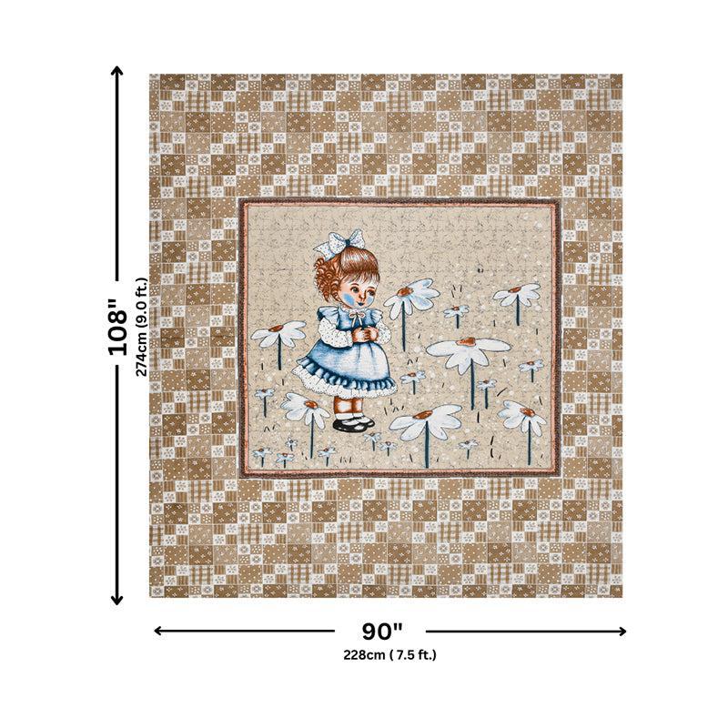 Princess Pets Kids Cotton Bedsheet (Beige) - 140 TC media 6