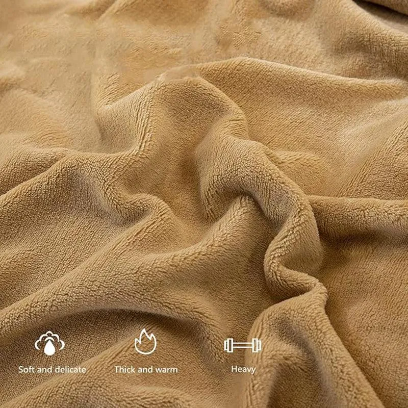 Ovia Solid Cotton Flannel Bedsheet (Beige) - 190 GSM media 5