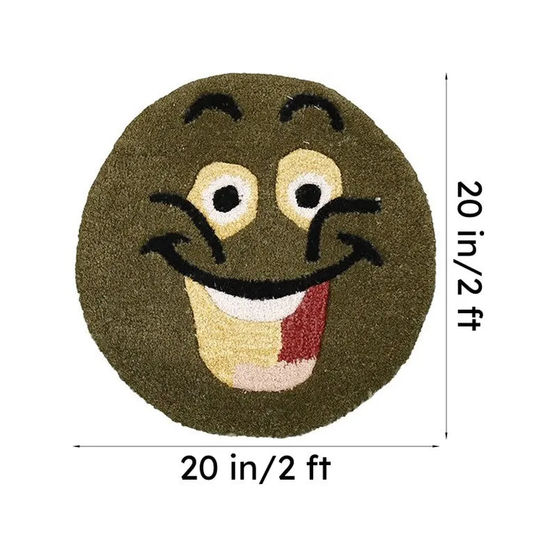 Smile Burst Wool Carpet - Olive media 6