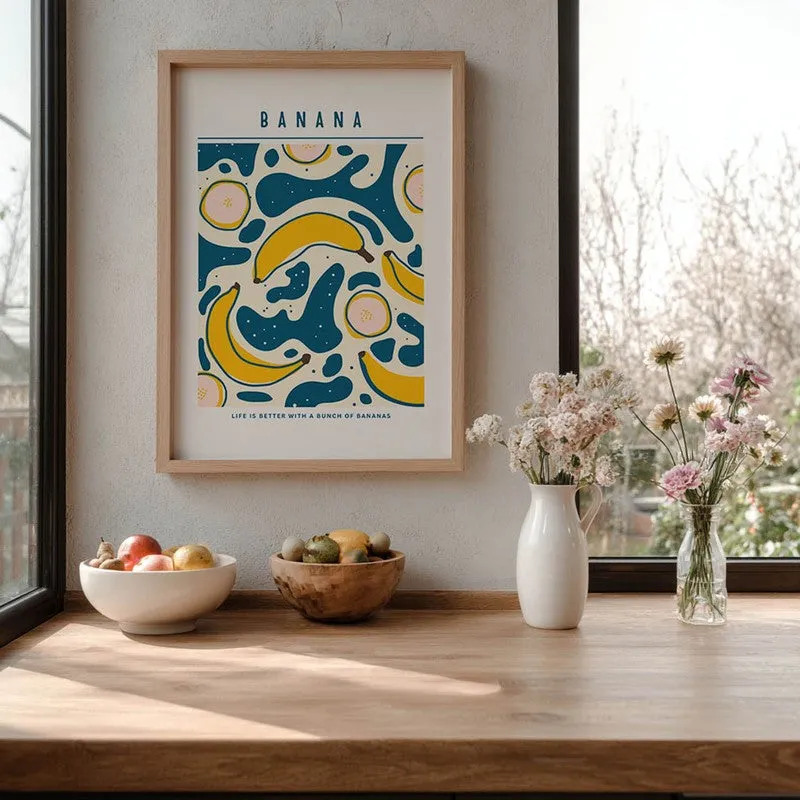 Abstract Fruit Archival Canvas Wall Art - Brown media 7
