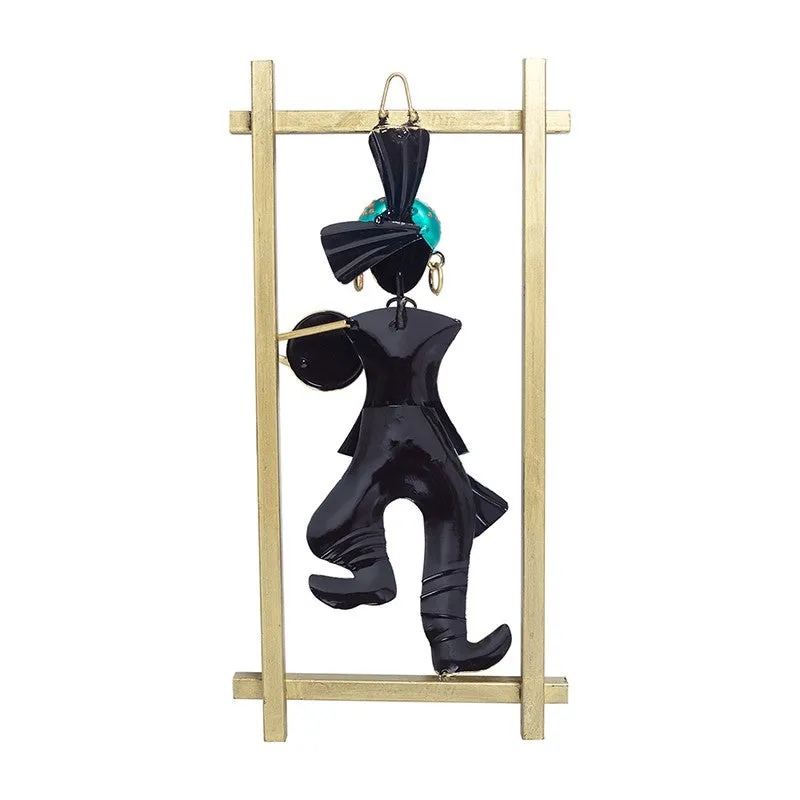 Folk Musician Iron Wall Accent - Blue,Pink media 4