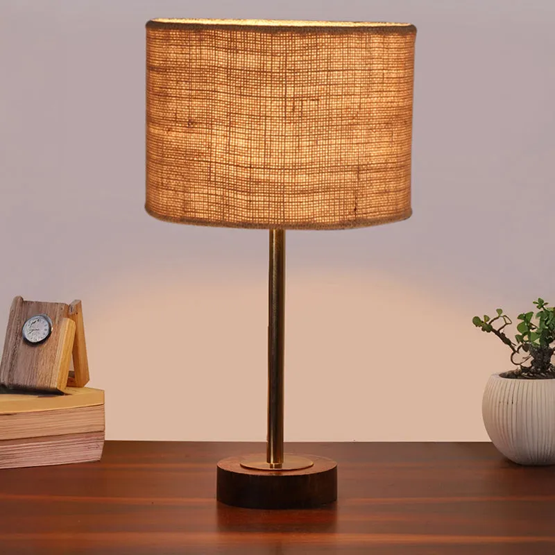 Sienna I Rodin Wooden Table Lamp - Beige,Gold,Brown media 2